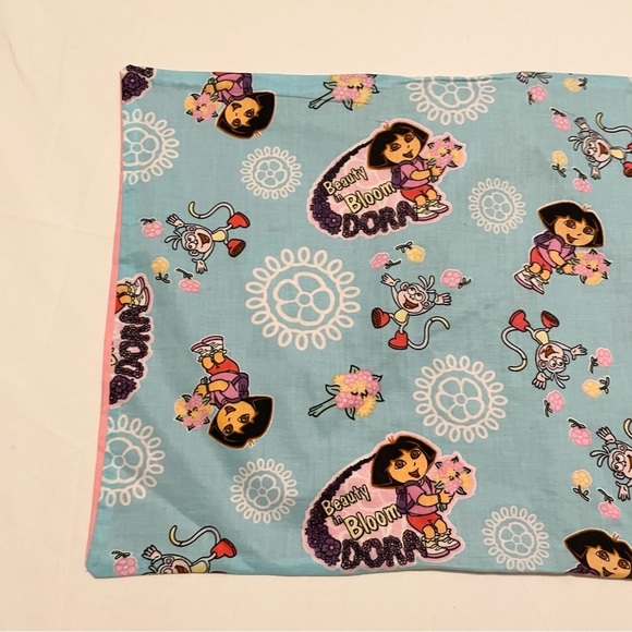 Dora the Explorer Beauty in Bloom Pillowcase Homemade 20.5” x 13” Pillow Case - Picture 2 of 16